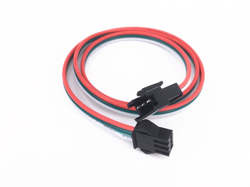 HUALAND 4 pcs/Pack 0.5M 1.64ft 3 Pin JST SM Male Female Plug LED Connector Cable for WS2812B WS2811 SK6812 Symphony LED Lights with connectorsï¼ŒSM3P Buckle Free Welding Plug Light Controller Wire - Image 3